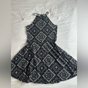 BLACK BANDANNA PRINT SLIP DRESS size Small